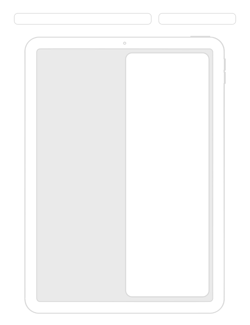 UXPad Tablet edition: slide over / split view template