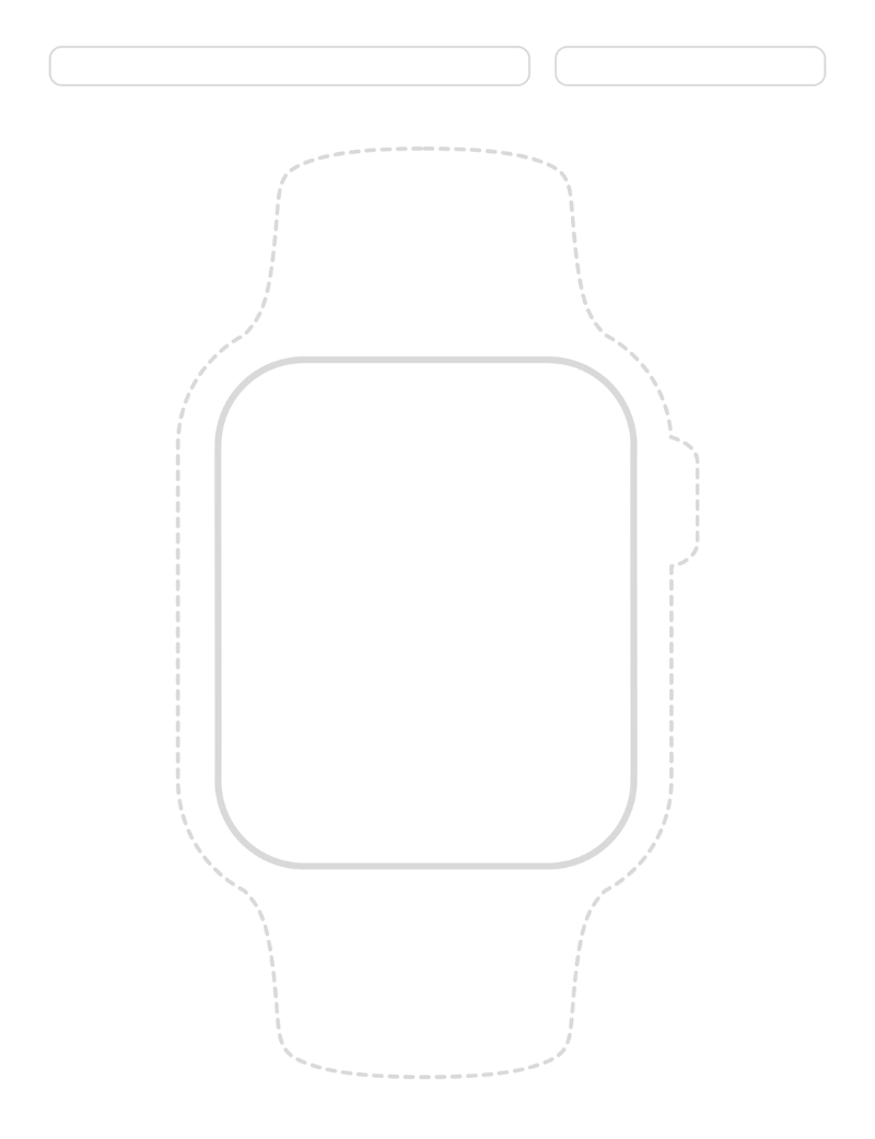 UXPad Smartwatch edition: large square screen template