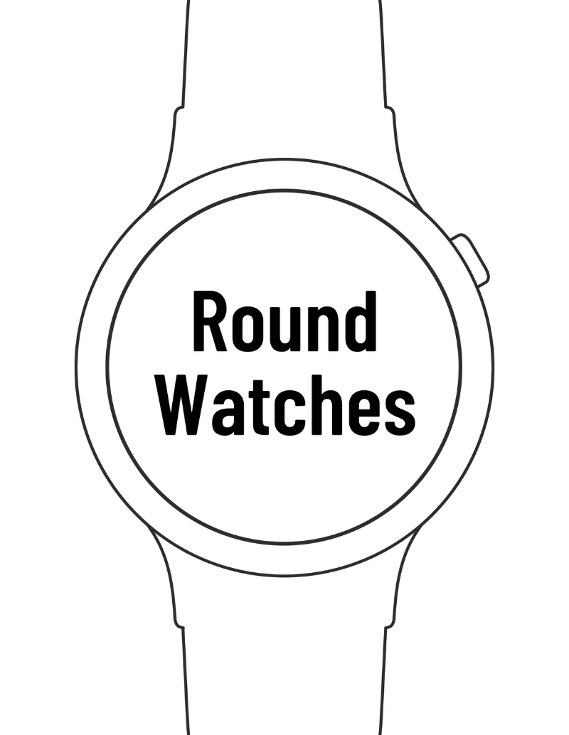 UXPad Smartwatch edition: round watch section template