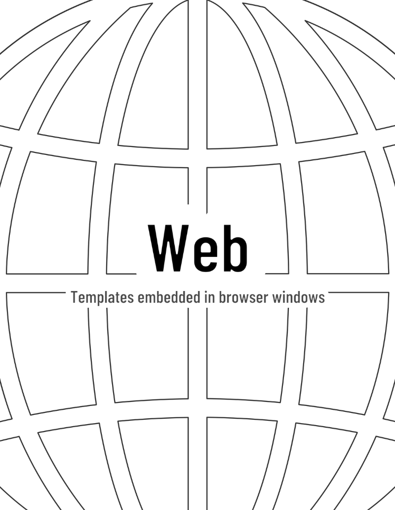 UXPad Desktop & Web edition: web section template